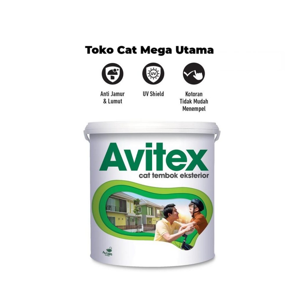 Avian Brands Avitex Exterior Cat Luar Ruangan, Cat Tembok Exterior, Cat dinding Luar Ukuran 5kg Galo