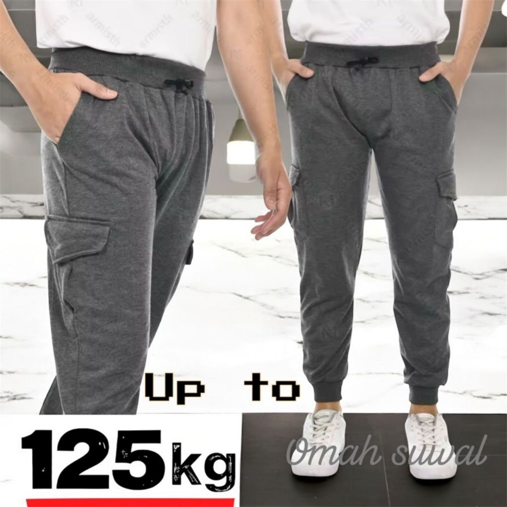 CELANA PANJANG JOGER CARGO PRIA SUPER JUMBO CELANA JOGER CARGO PRIA JUMBO CELANA JOVER PANTS KOREAN 