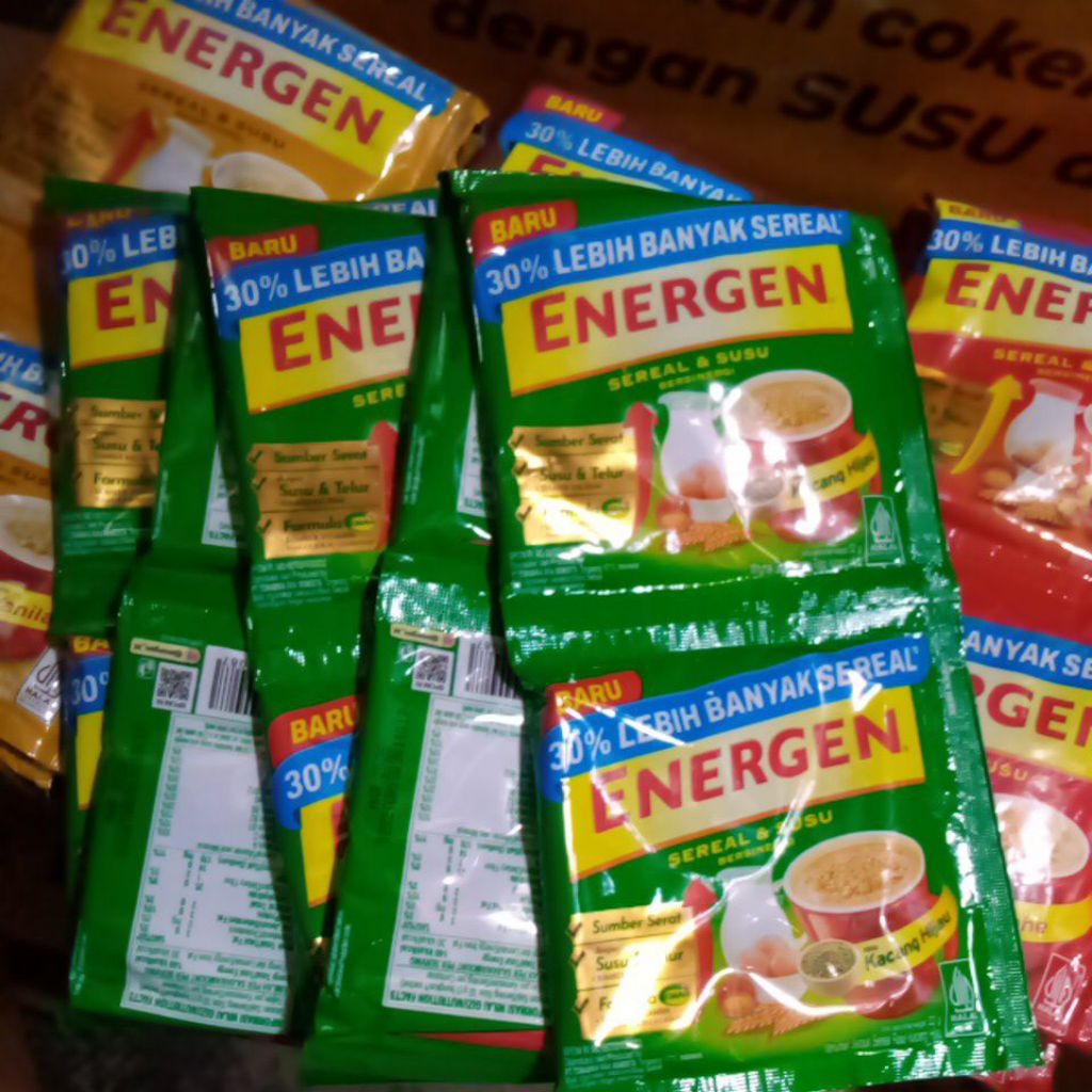 

energen kacang hijau 35gr minuman dgn sereal isi 10 bks/rcg