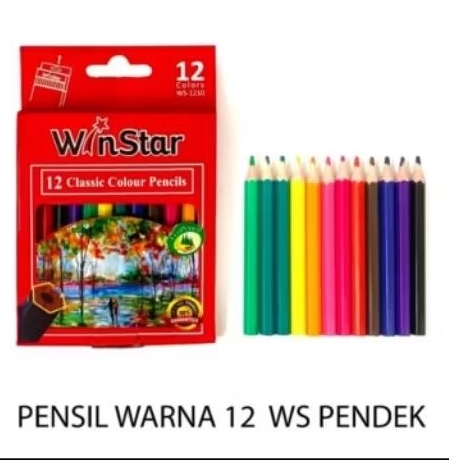 

Pensil warna kecil 1 set isi 12 pcs WINSTAR