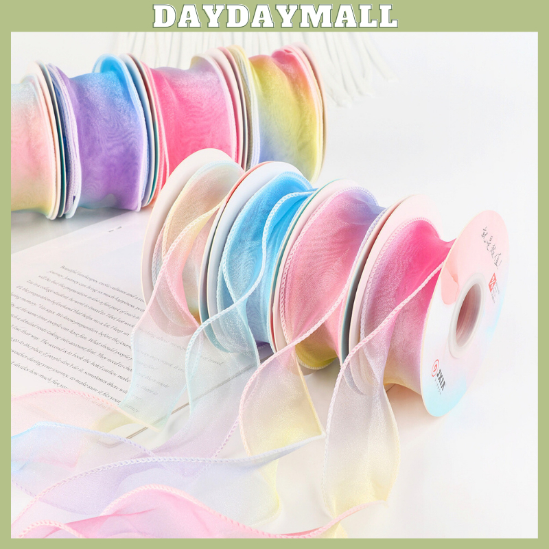 

1ROLL PITA Ribbon Rainbow 2.5cm / Korea / Fishtail Wave Gelombang / Pita Organza PT16