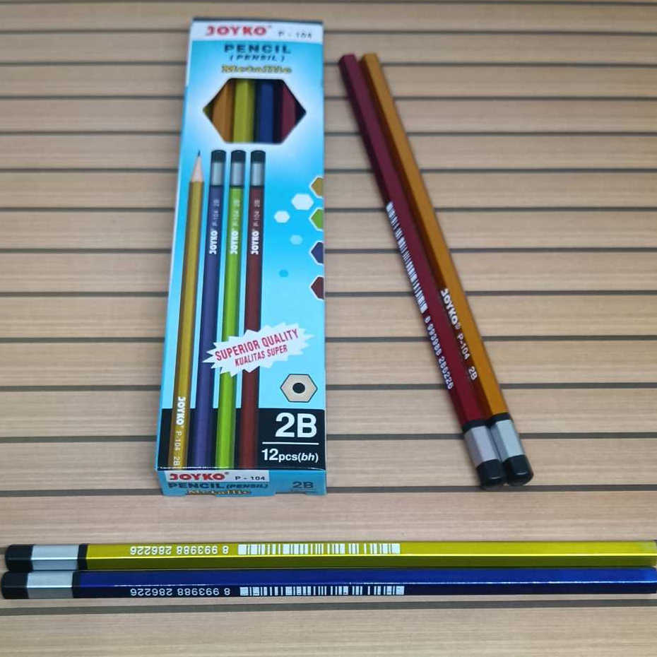 

Pensil 2B Komputer Kualitas Super Warna Metallic Joyko P-104 / Pencil For Computer Superior Quality