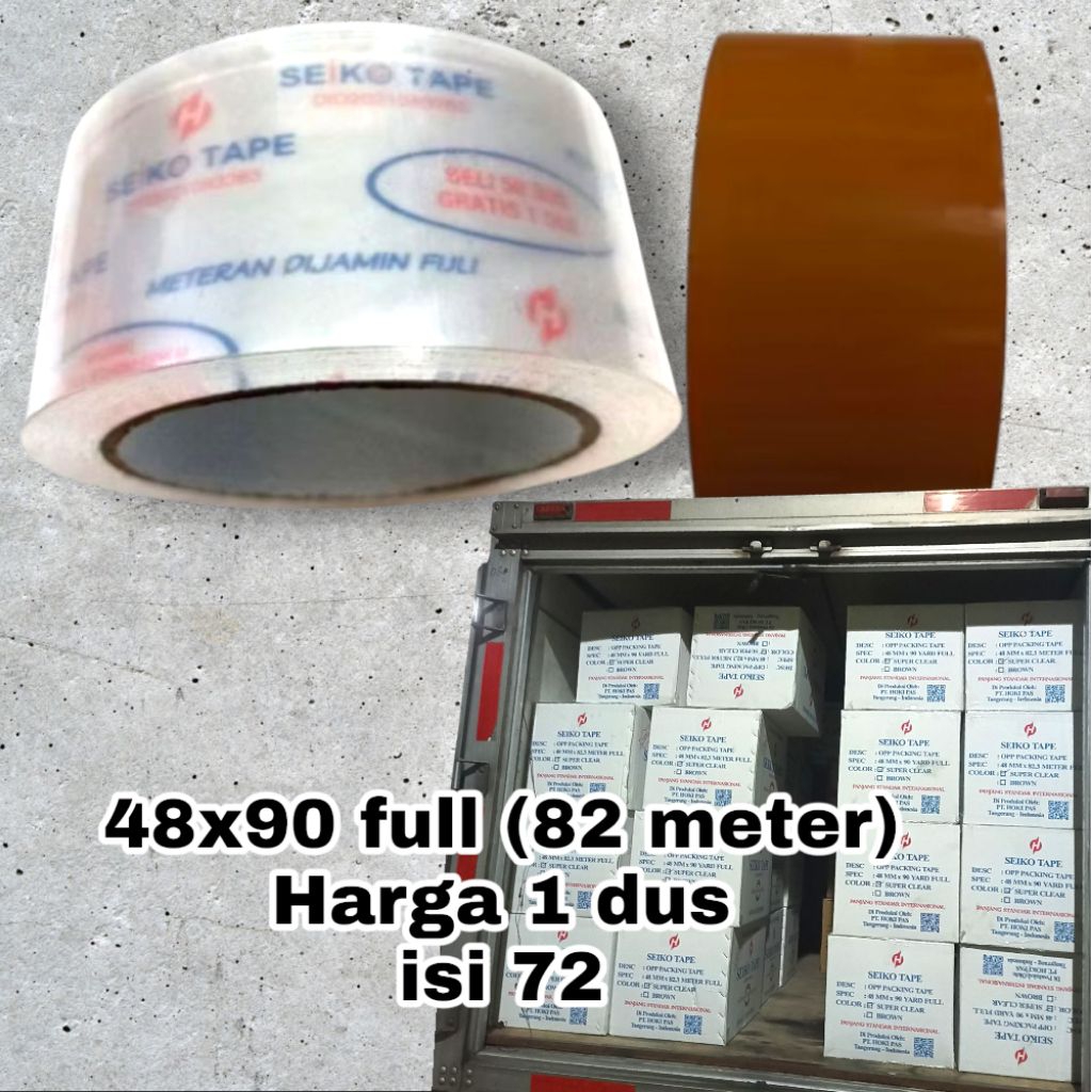 

lakban solatipe 48x90 full sper quality per dus 72 pcs khusus instan