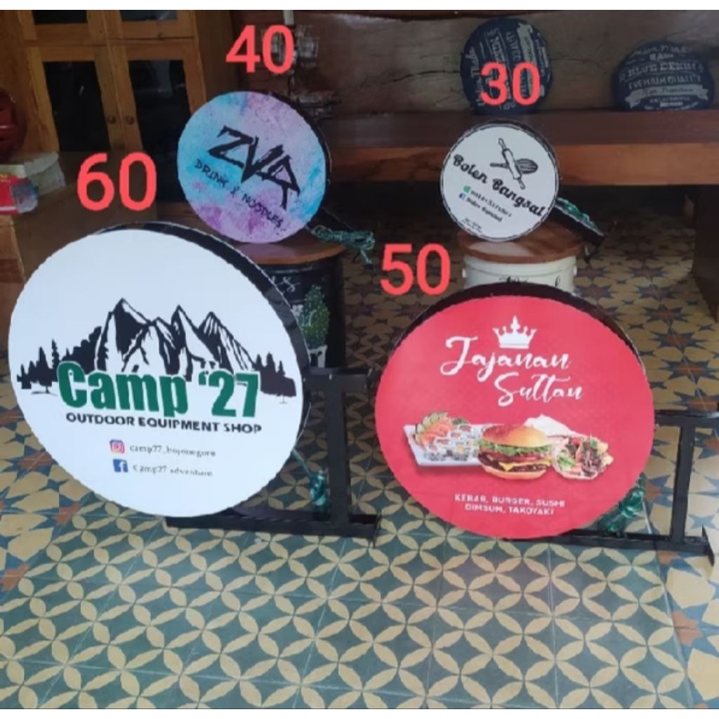 Neon Box Bulat 2sisi