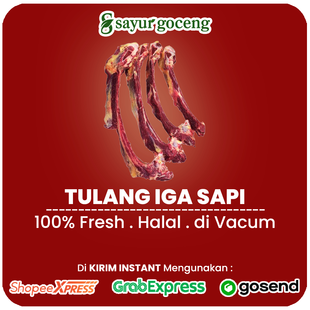 

Tulang Iga Sapi Segar – Cocok untuk Sup, Rawon, & Iga Bakar | Sayur Goceng Palembang