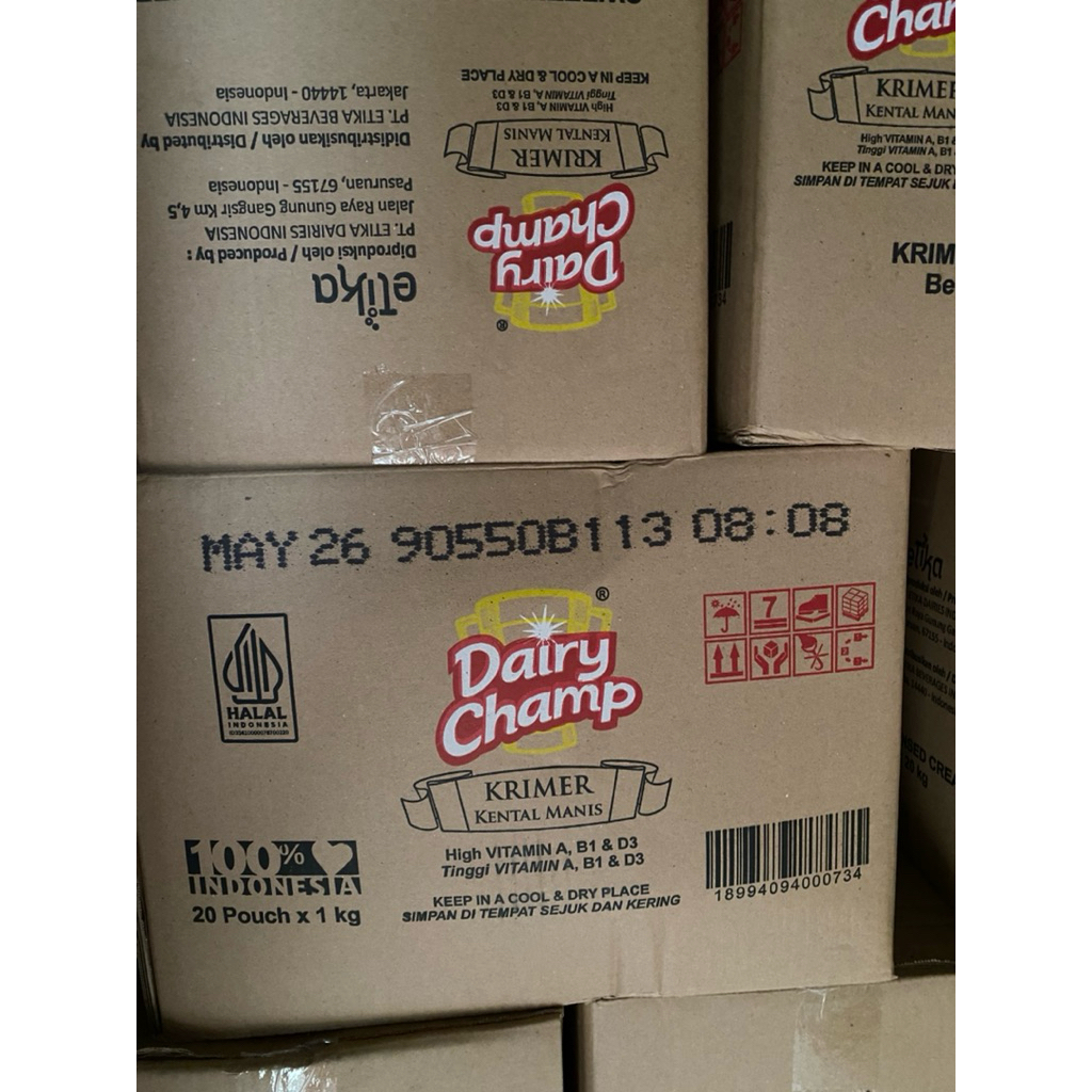 

SUSU DAIRY CHAMP POUCH 1kg x 20 pak | 1 KARTON