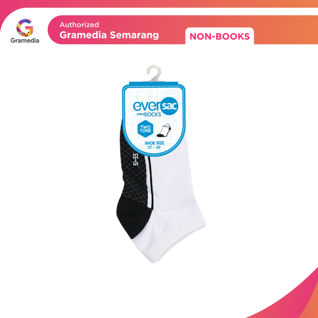 Gramedia -  Eversac School Socks Ankle 37-39 Two Tone (Eversac)