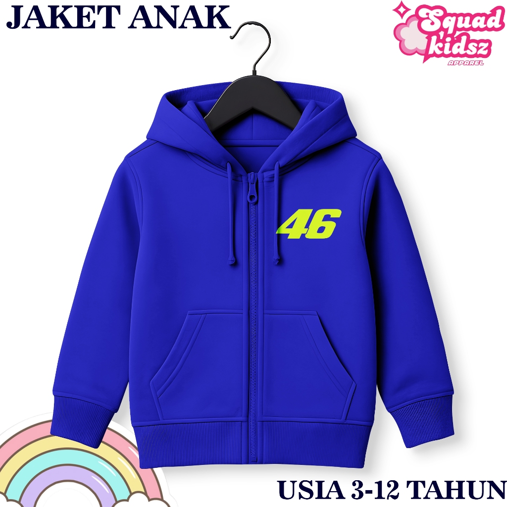 Squad Kidsz Jaket Zipper Anak Cowok Cewek Motif 46 Usia 3-12 Tahun Tebal