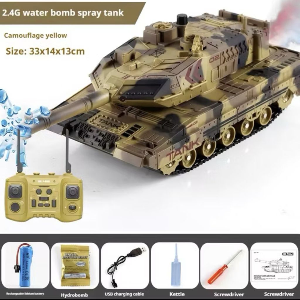 Rc war tank ukuran jumbo frekuensi 2.4 Ghz type 9995