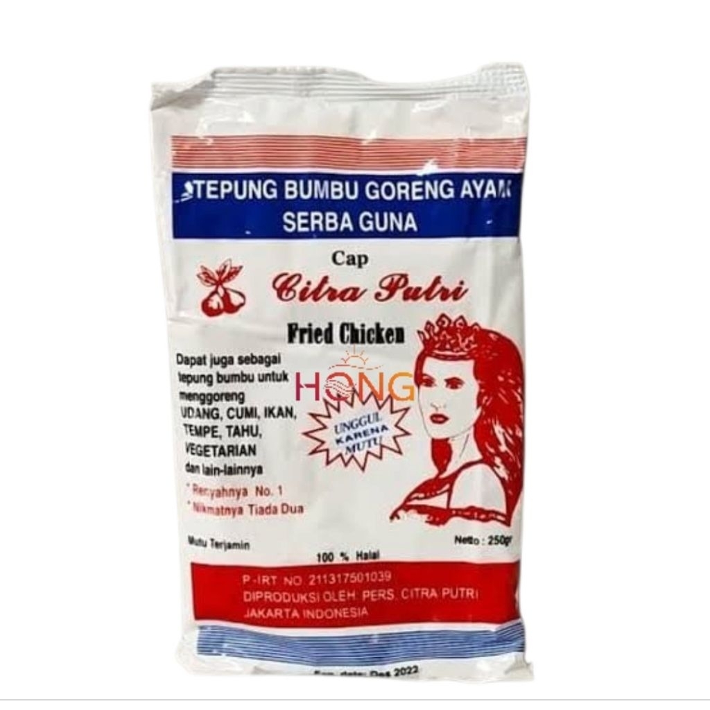 

TEPUNG BUMBU SERBAGUNA PUTRI 250G HALAL. TEPUNG CITRA PUTRI TEPUNG AYAM GORENG TEPUNG FRIED CHICKEN
