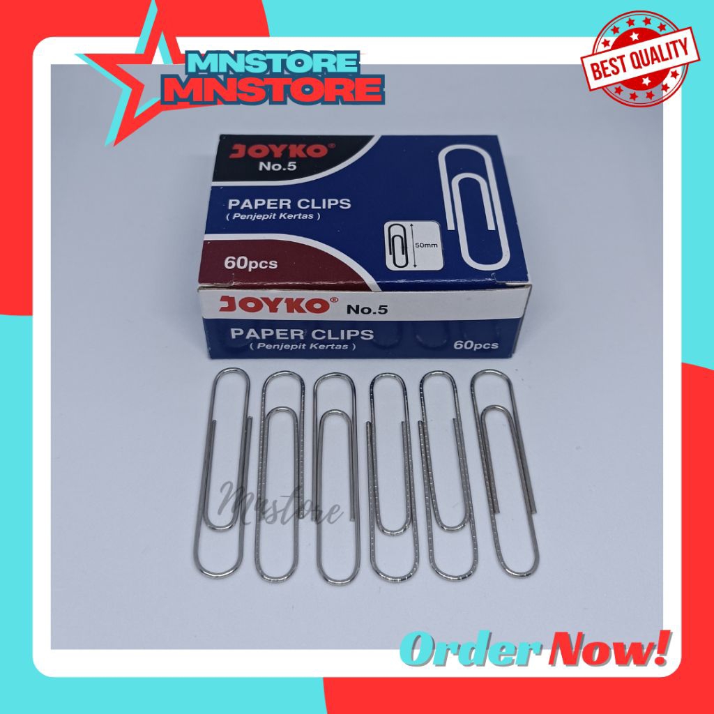 

JOYKO paper clip no 5 klip penjepit kertas isi 60pcs