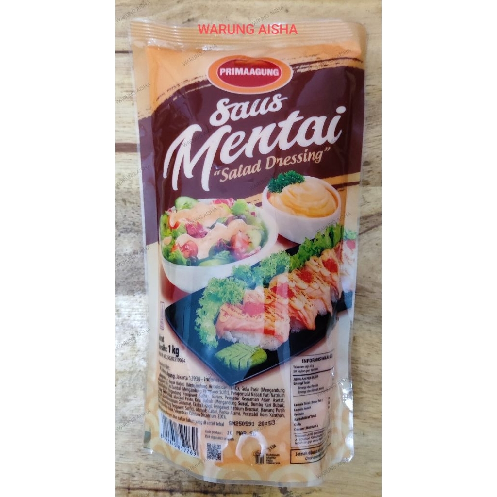 

Saus Saos Mentai Salad Dressing Prima Agung 1 Kg