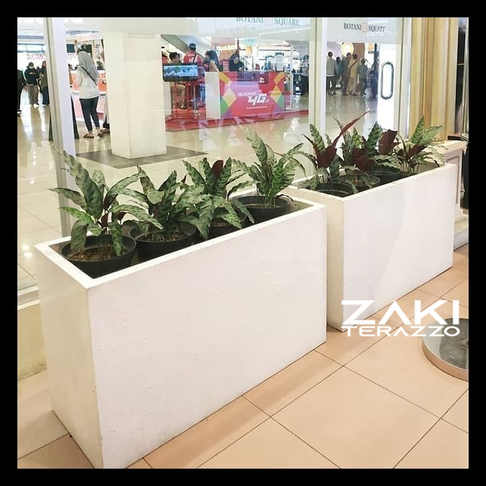 Pot Teraso Panjang Terazzo Handmade