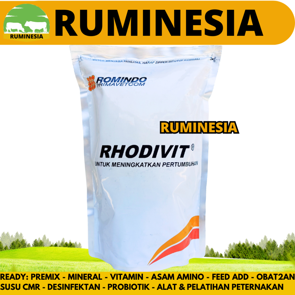 RHODIVIT 1 KG (10 PCS @100 gr) - Vitamin Ayam Meningkatkan Pertumbuhan & Produktivitas Unggas Ayam B