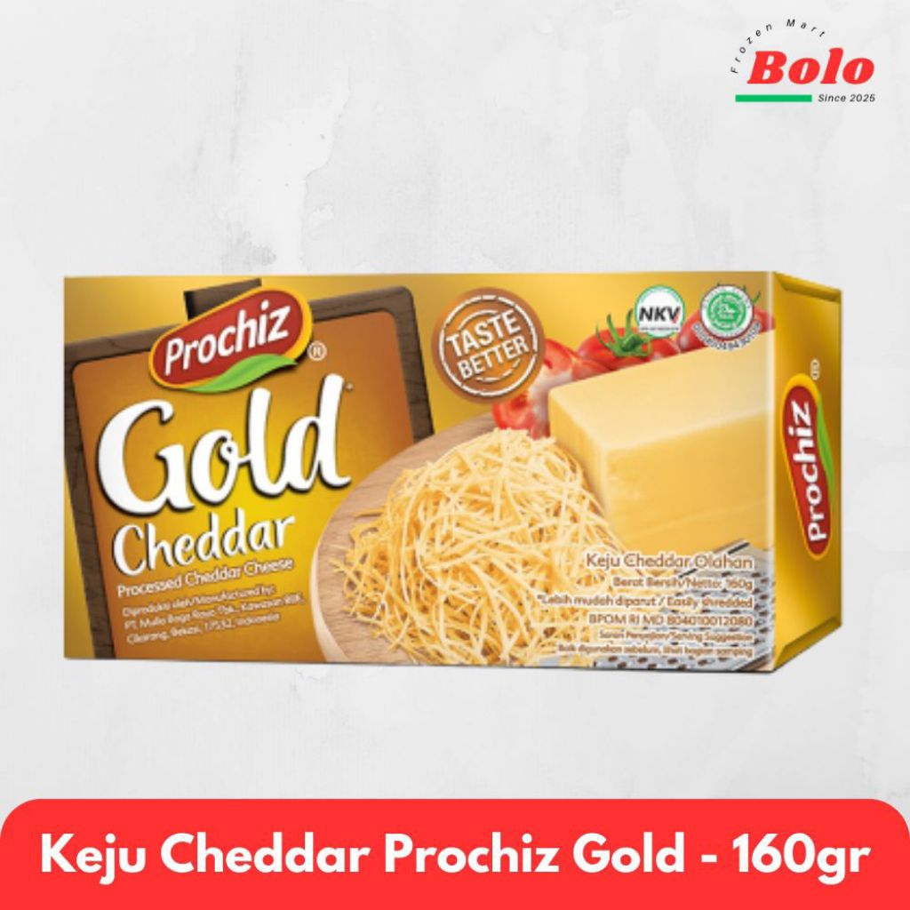 

Keju Cheddar Prochiz Gold - 160gr