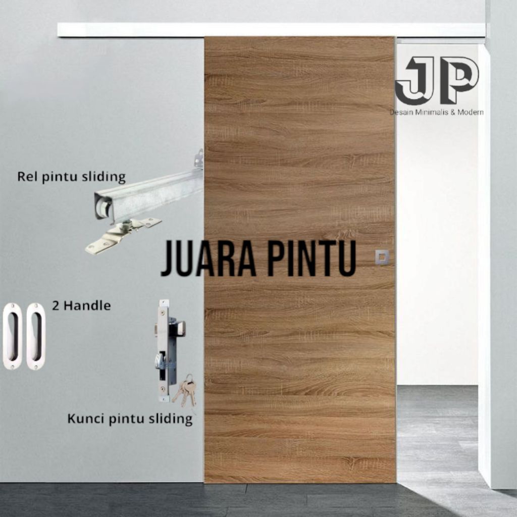 Pintu Sliding Minimalis Paket Rail Sliding Handle Kunci