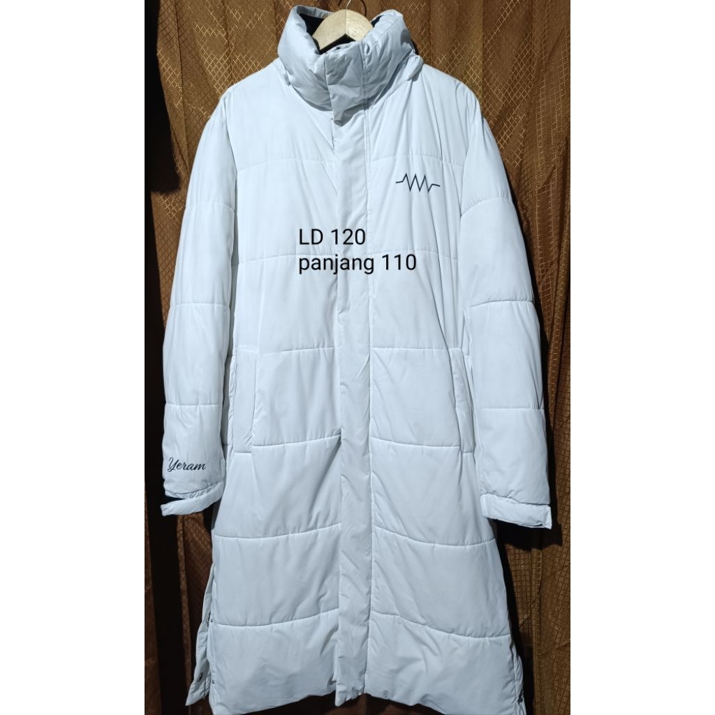 jaket winter putih panjang jaket puffer putih panjang jaket musim dingin putih panjang jaket gelembu