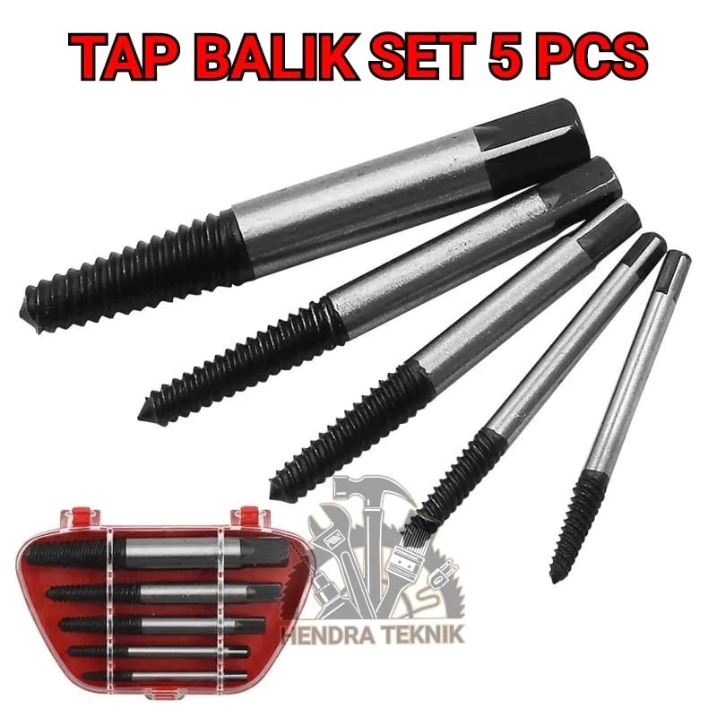 SCREW EXTRACTOR SET Tap Balik set Pembuka Baut Patah Bolt Pipe Extractor