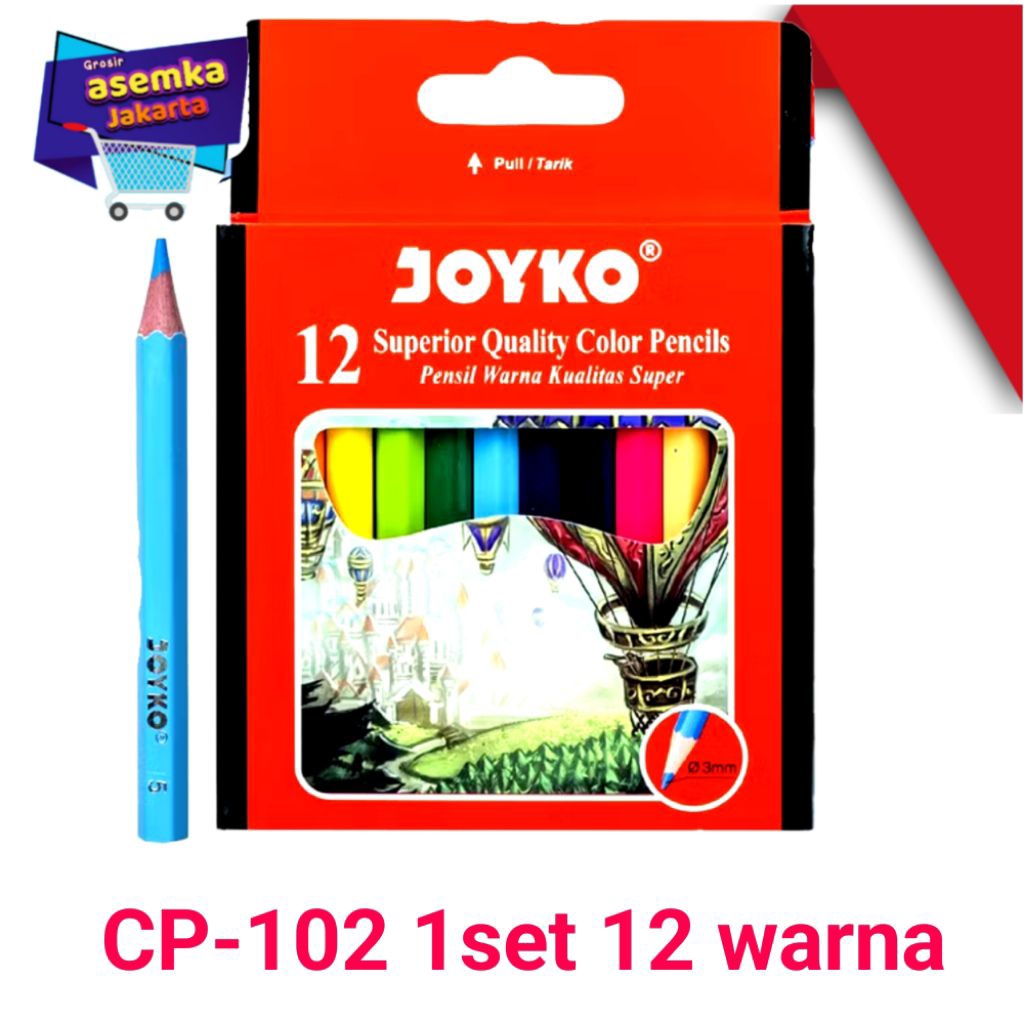 

Color Pencils Pensil Warna Joyko CP-102 1set 12warna