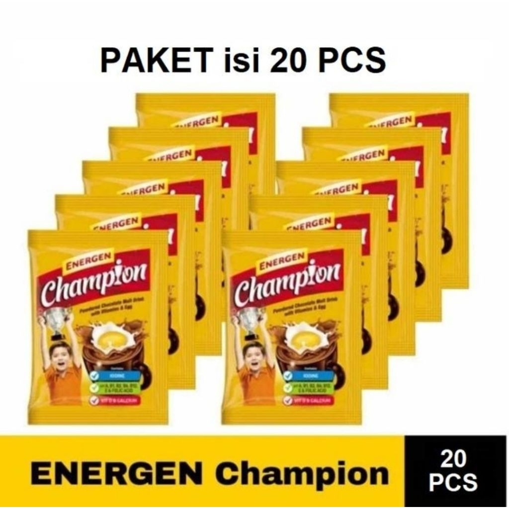 

Energen Champion Susu Coklat 2 Renteng (20sachet)