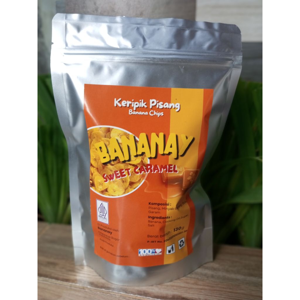 

Bananay sweet caramel banana chips-keripik pisang rasa manis caramell