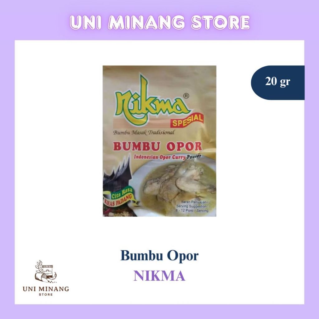 

(1 renteng isi 12 pcs) Nikma Bumbu Opor 20 gr