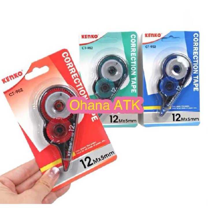 

( 1 BIJI ) Tip Ex Correction Tape Tip-Ex Kertas Roll Kenko CT-902 5mm x 12m
