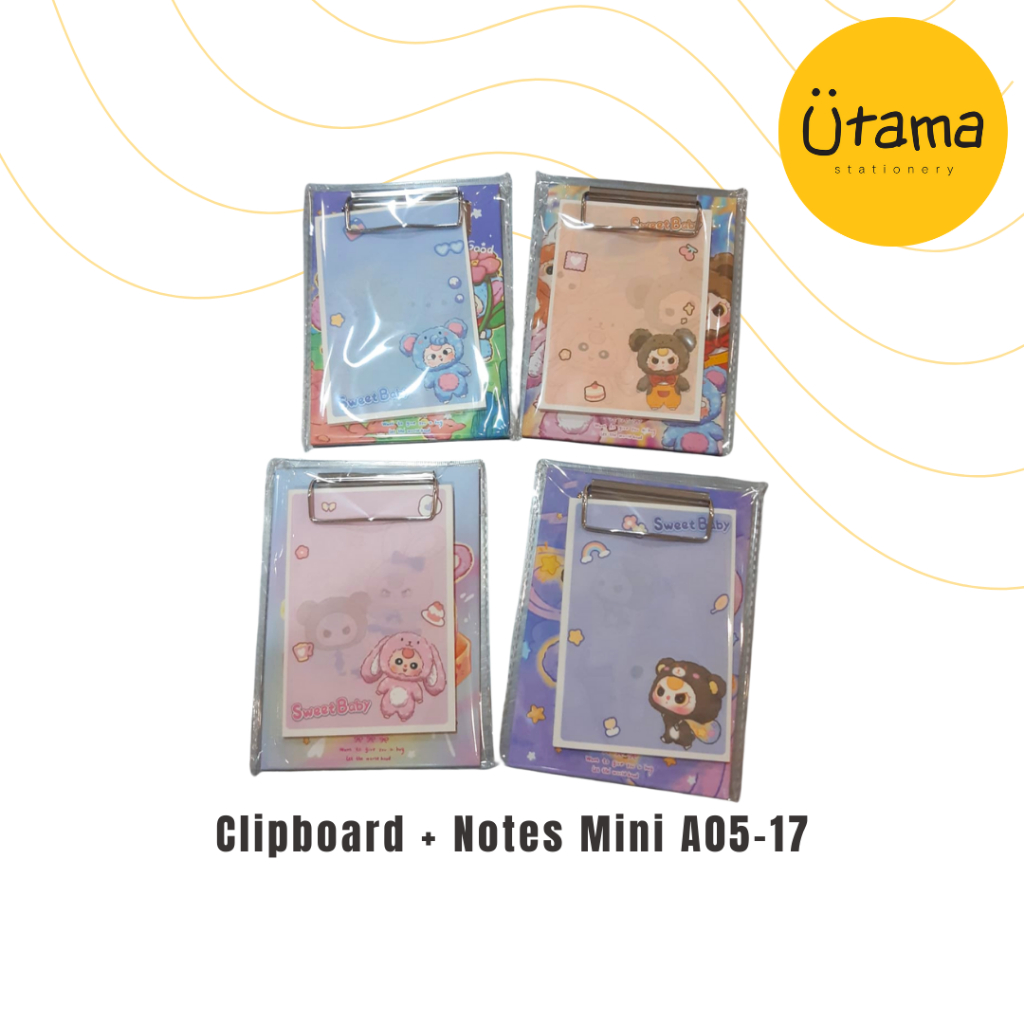 

Clipboard + Notes Mini A05-17/Note/Papan Alas Tulis