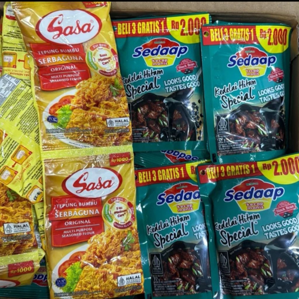 

PAKET HEMAT BUMBU SASA DAN KECAP MANIS (10PCS + 7PCS)