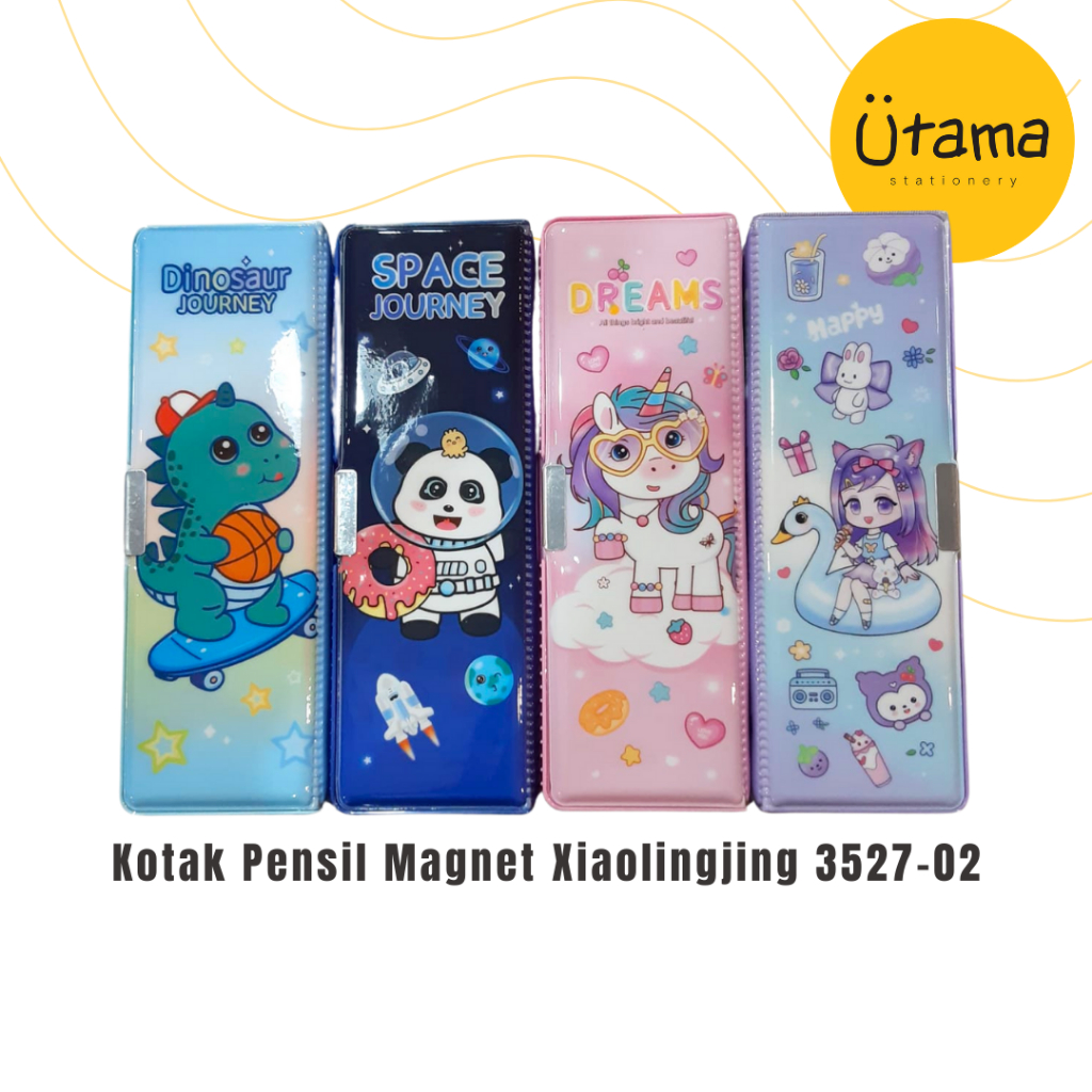 

Pencil Case Magnet Xiao Ling Jing 3527-02/Tepak Pensil/Tempat Alat Tulis/Kotak Pensil