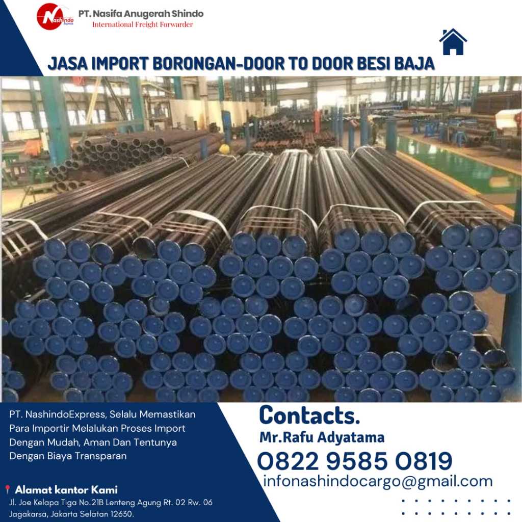 Jasa Import Pipa Jasa Import Besi Baja