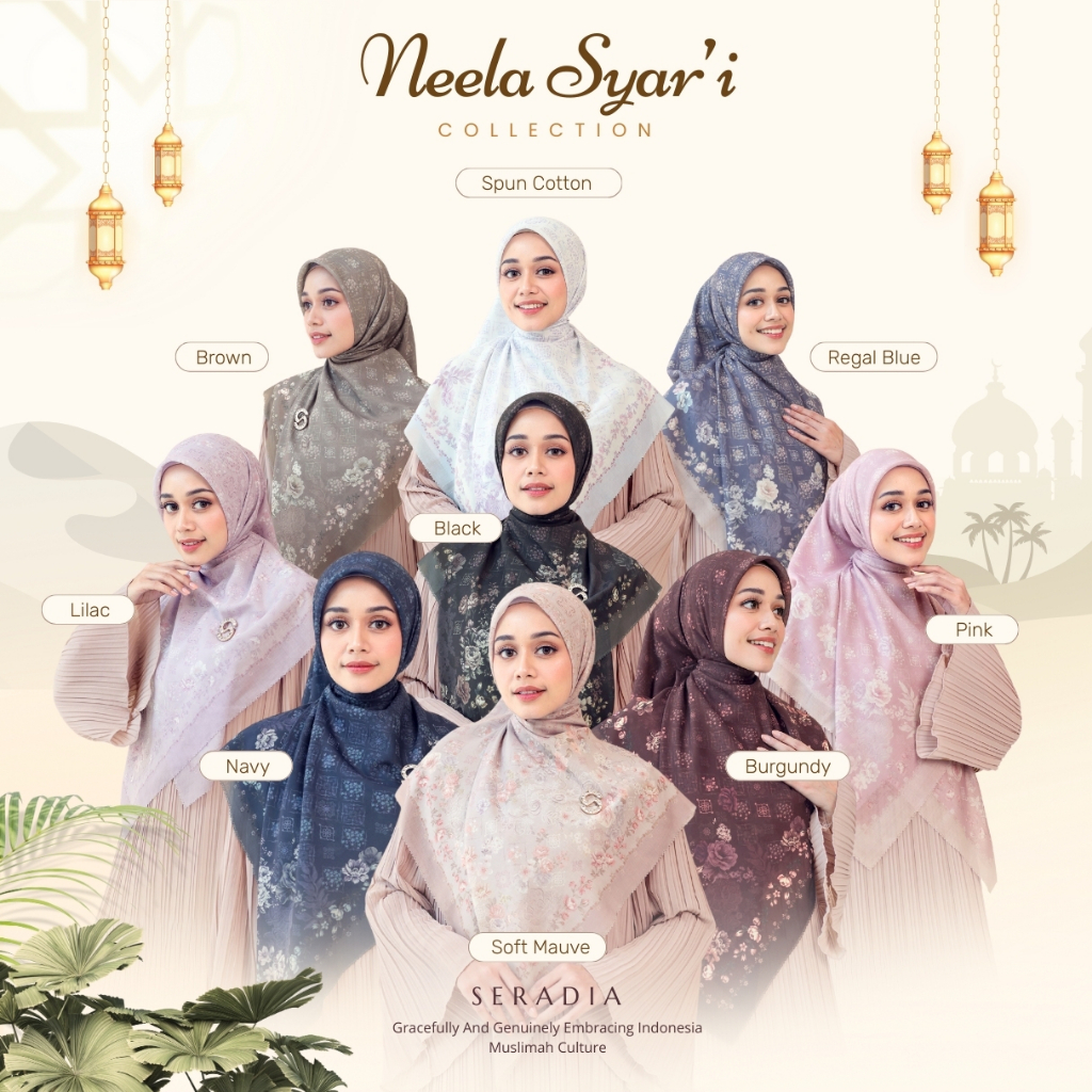 Seradia - Hijab Syar'i Motif Neela - Eid Al Adha Collection