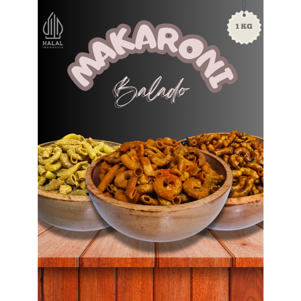 

(1 KG) Makaroni Pipa Rasa Balado Daun Jeruk Kriuk Renyah