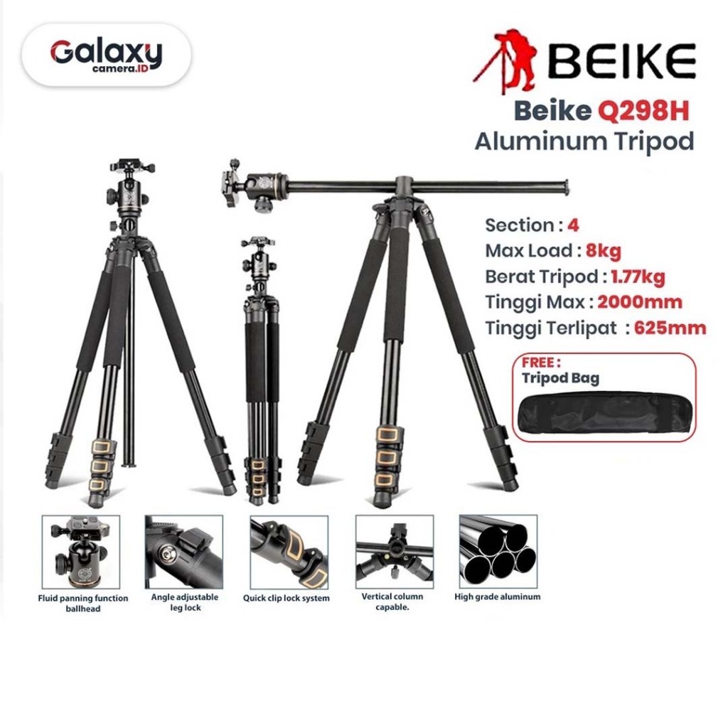 Beike Q298H Tripod