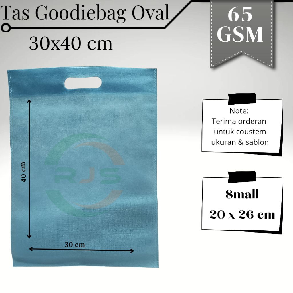 

(Isi 20 pcs) Kodian Goodiebag Oval 30x40