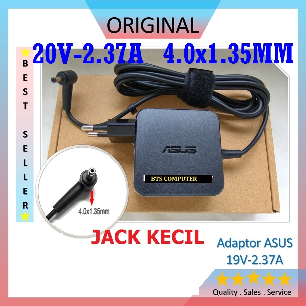 Cas Charger Adaptor ASUS M409 M409D M409DA M409DJ M409DL M409B M409BA  19V-2.37A DC 4.0x1.35MM Origi