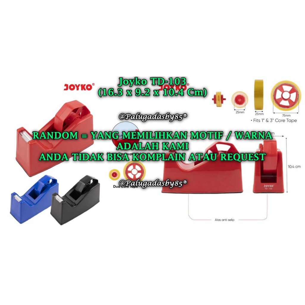 

(1 Biji) GROSIR Tape Cutter JOYKO TD-103 Tape Dispenser Pemotong Pita Perekat Joyko TD-103 (1 Biji)
