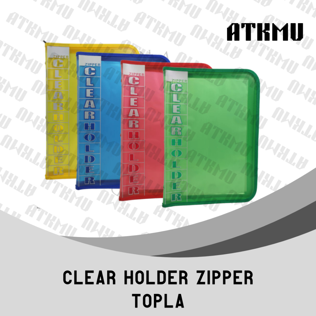 

Clear Holder Zipper Isi 20 - 40 - 60 Lembar Plastik TOPLA / Map Plastik Resleting Folio