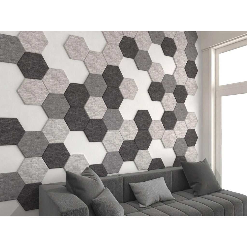 Panel Akustik Waveboard HEXA - Absorber Panel Akustik Peredam Suara Gema Ruangan