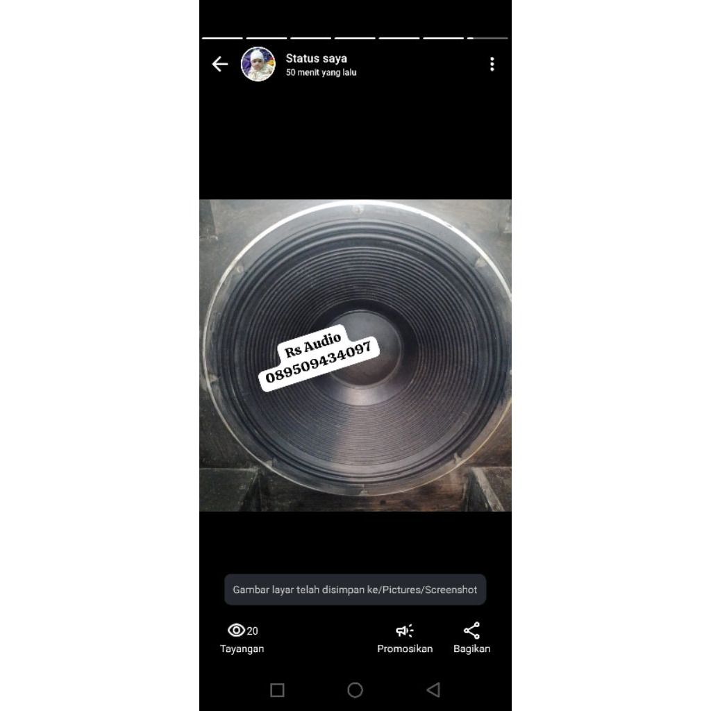 speaker 18in black spider rangka babet voice coil 4in