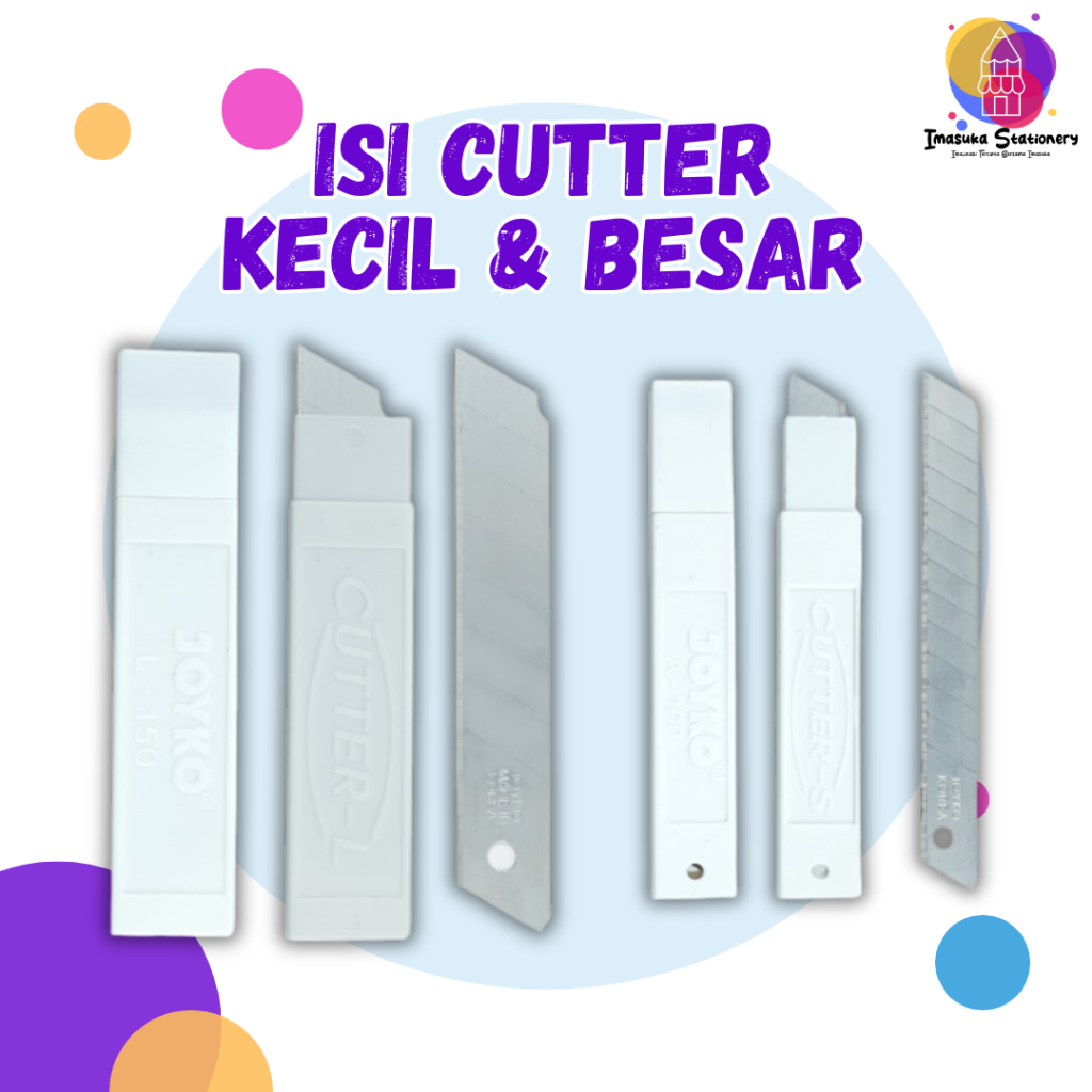 

Isi Cutter Kecil & Besar Isi Cutter Refill A-100 L-150 Kecil dan Besar Imasuka Stationery