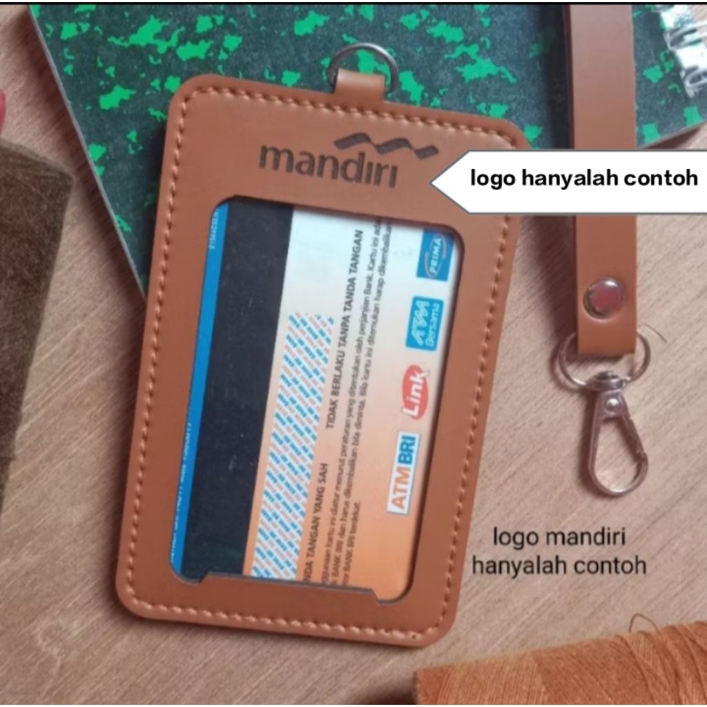 

Name Tag ID card Kulit Holder Name Tag Lanyard 2 slot|Kartu Id Card Kulit Termurah