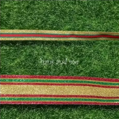

Pita Natal Emas Motif Dua Sisi 10mm 25mm (per meter)