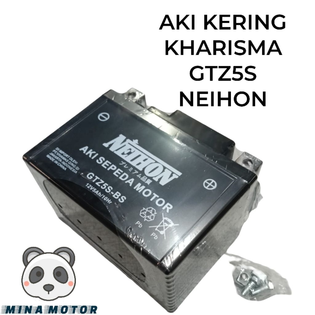 NEIHON Aki Full Kering Kharisma Supra X 125 Verza CRF  GTZ5S Sparepart Aksesoris Variasi Sukucadang 