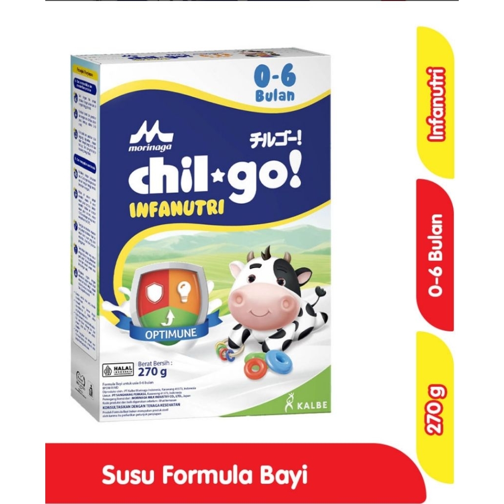 MORINAGA CHILGO INFANUTRI 270GR 0-6 BULAN / 6-12BULAN / SUSU BAYI