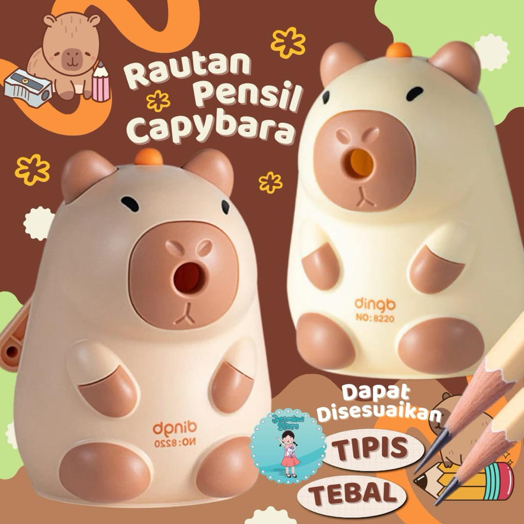 

Sharpener Rautan Serutan Putar Capybara/Rautan Putar Capybara/Serutan Pensil Astronout Rocket/Rautan Pensil Capybara/Rautan Pensil Astronout