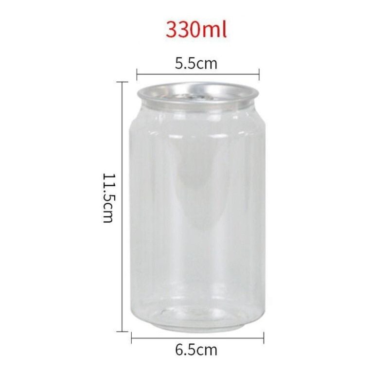 (Isi 10pc) PET CAN 330ml Kaleng Minuman Soda Coffee Beer Food Grade