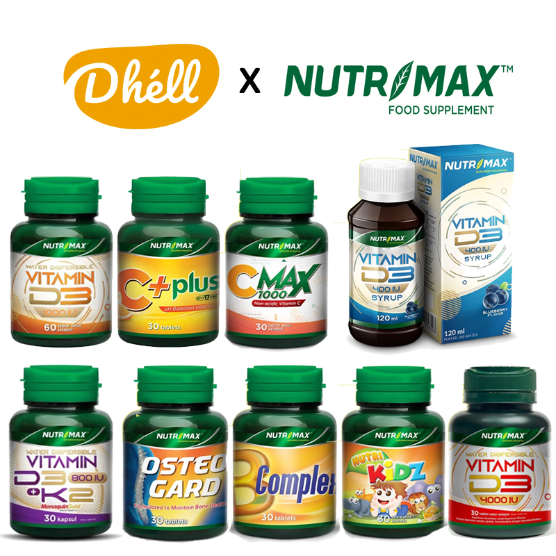 Nutrimax Vitamin D3 1000 IU 60 Tablet/Vitamin D3 400IU Syrup/Osteo Gard Isi 30 Tablet/C+ Plus Vitami