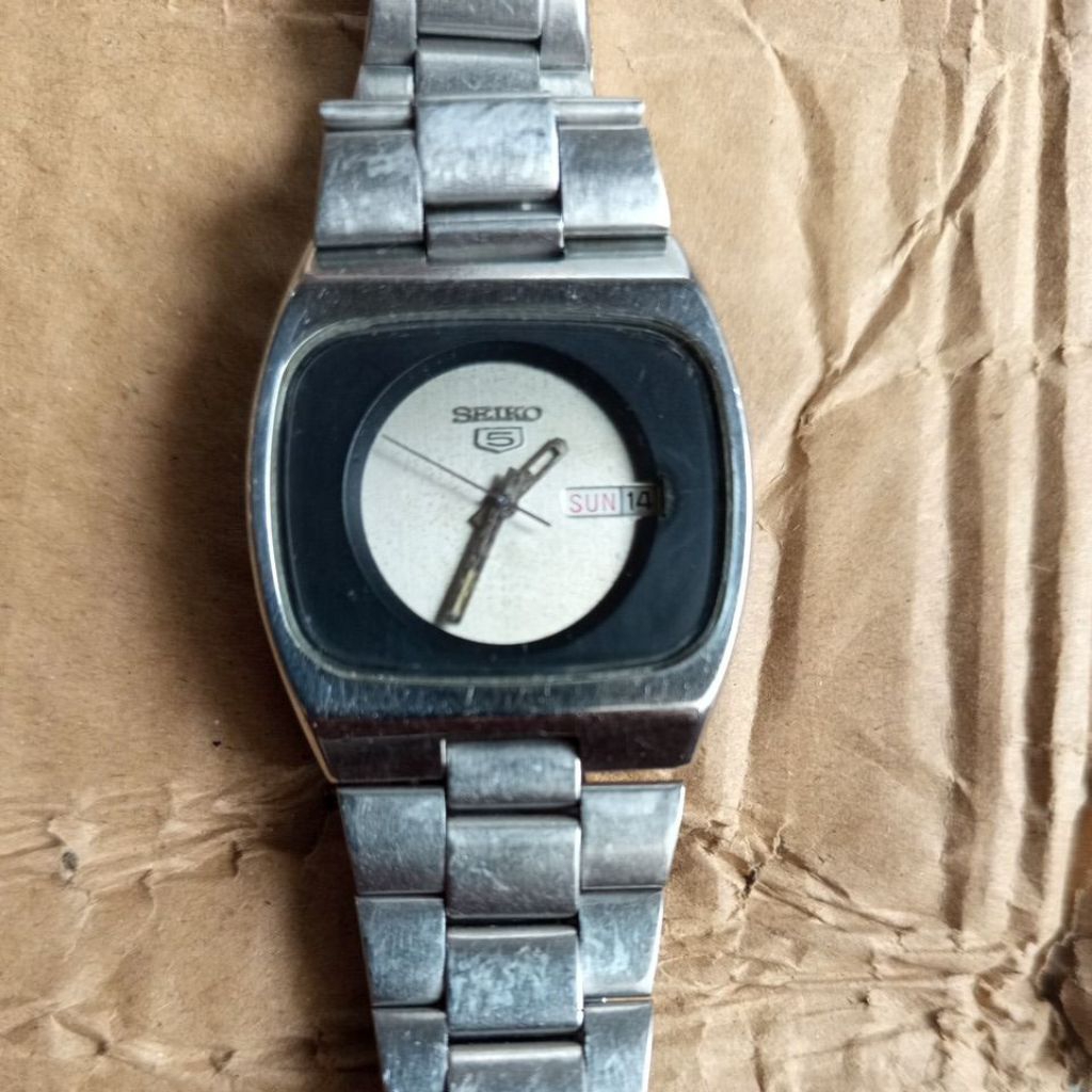 jam tangan Seiko 5 tv vintage full original bekas
