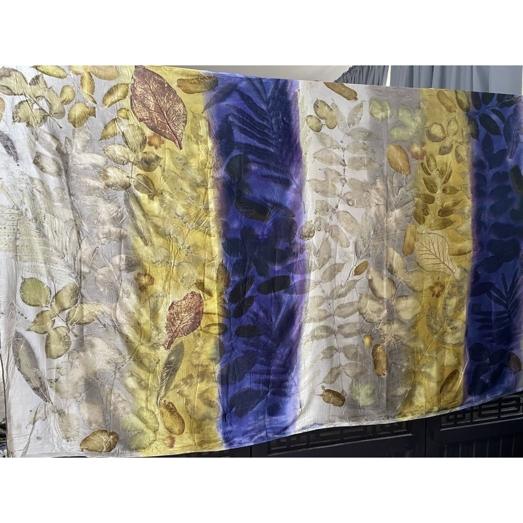 kain sutra rainbow ecoprint